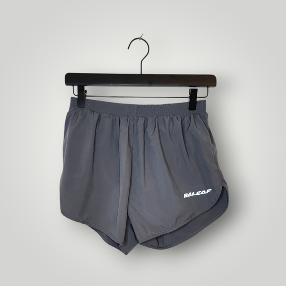 BALEAF Womens Grey Lined with Pockets Athletic Running Shorts s S - Picture 1 of 13